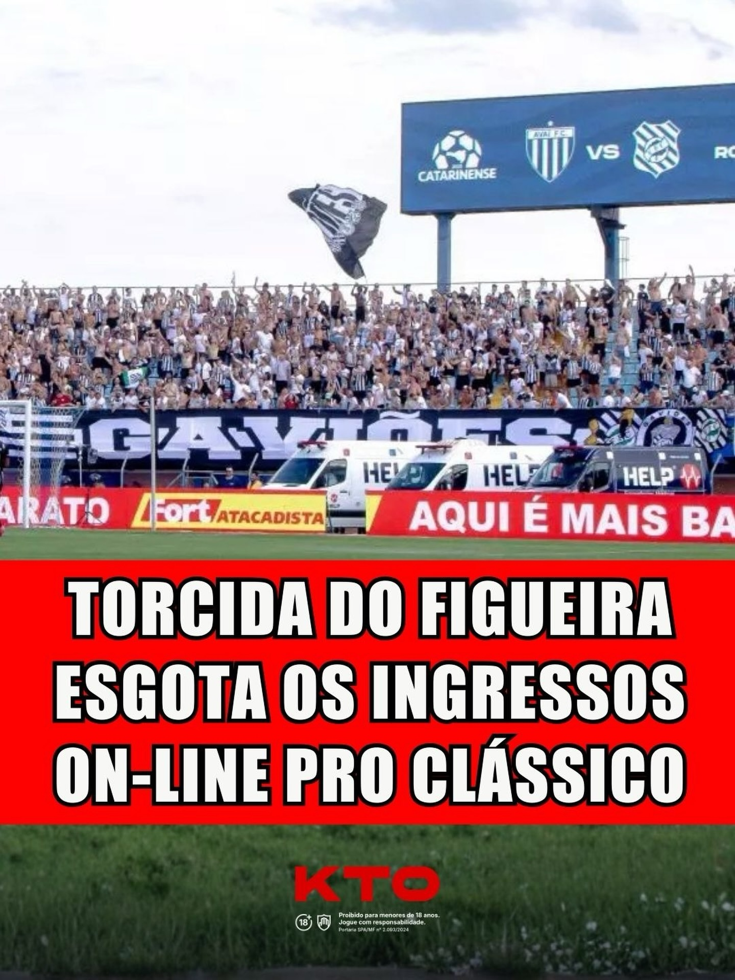 TORCIDA DO FIGUEIRA ESGOTA OS INGRESSOS ON-LINE PRO CLÁSSICO