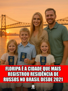 FLORIPA É A CIDADE QUE MAIS REGISTROU RESIDÊNCIA DE RUSSOS NO BRASIL DESDE 2021