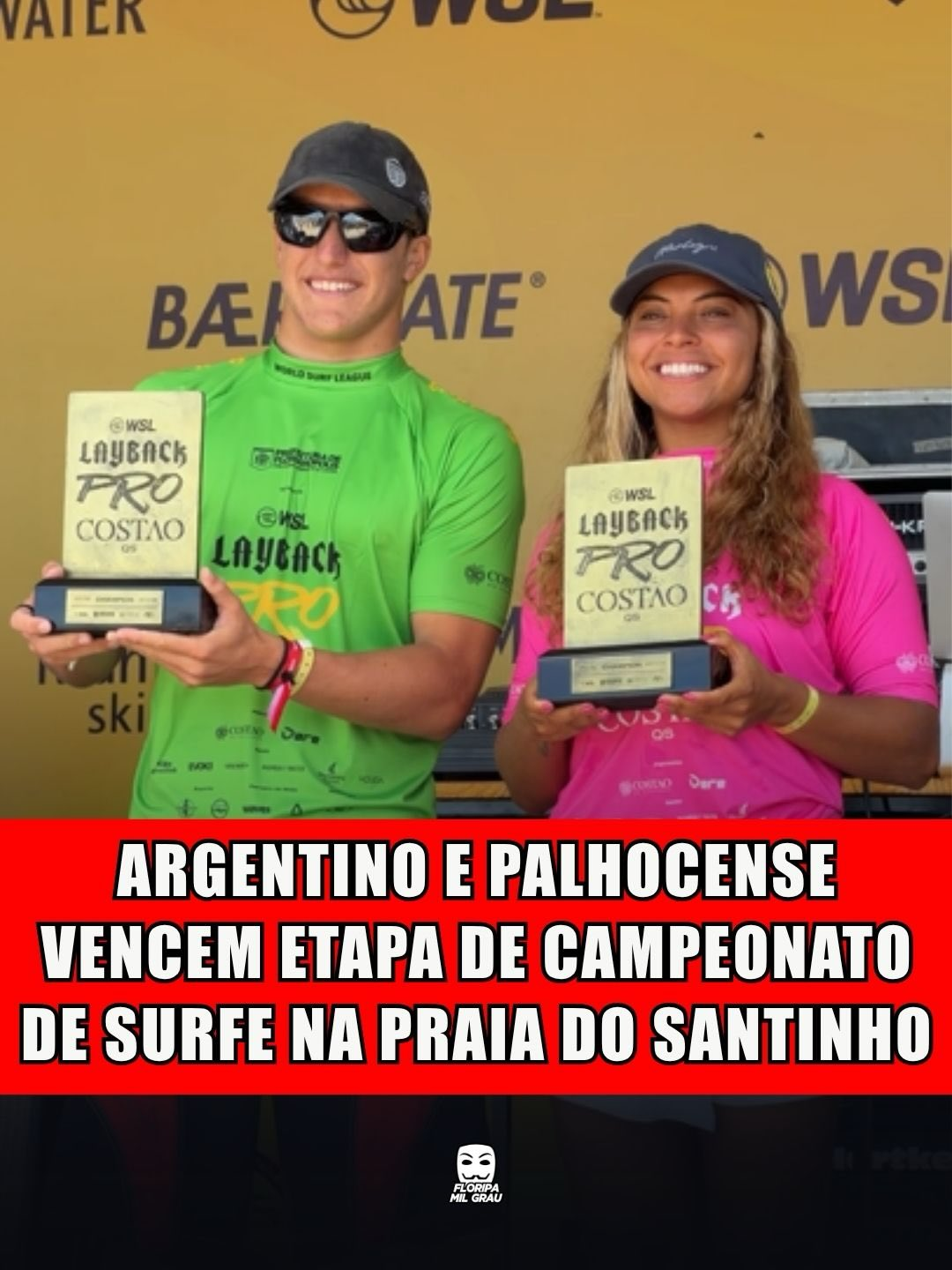 ARGENTINO E PALHOCENSE VENCEM ETAPA DE CAMPEONATO DE SURF NA PRAIA DO SANTINHO