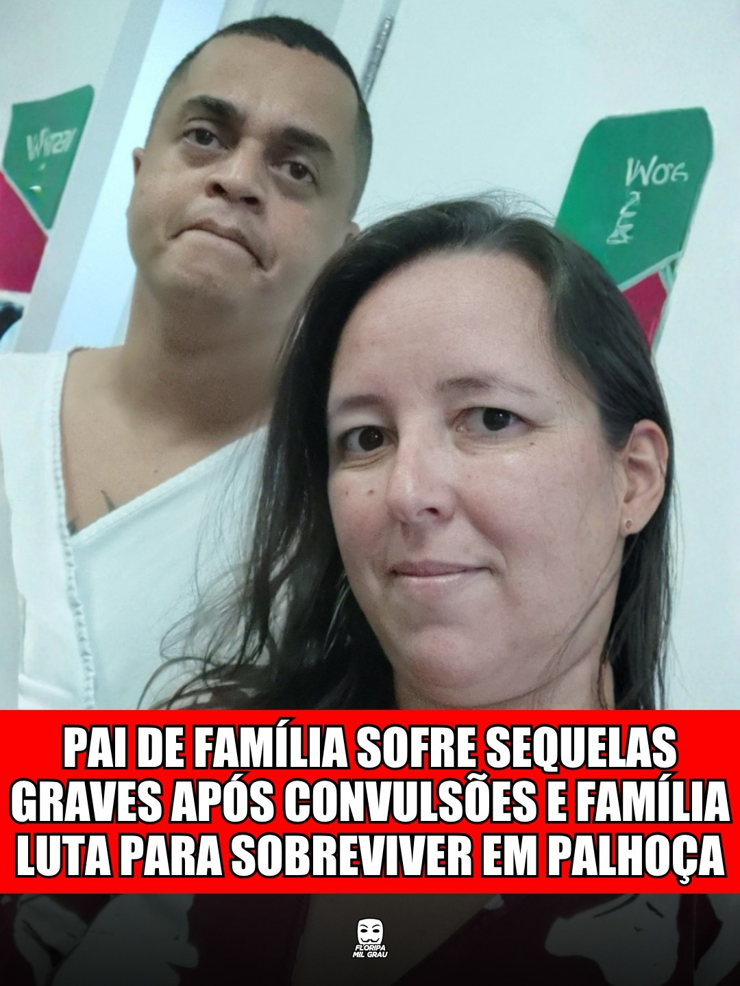 PAI DE FAMÍLIA SOFRE SEQUELAS GRAVES APÓS CONVULSÕES E FAMÍLIA LUTA PARA SOBREVIVER EM PALHOÇA