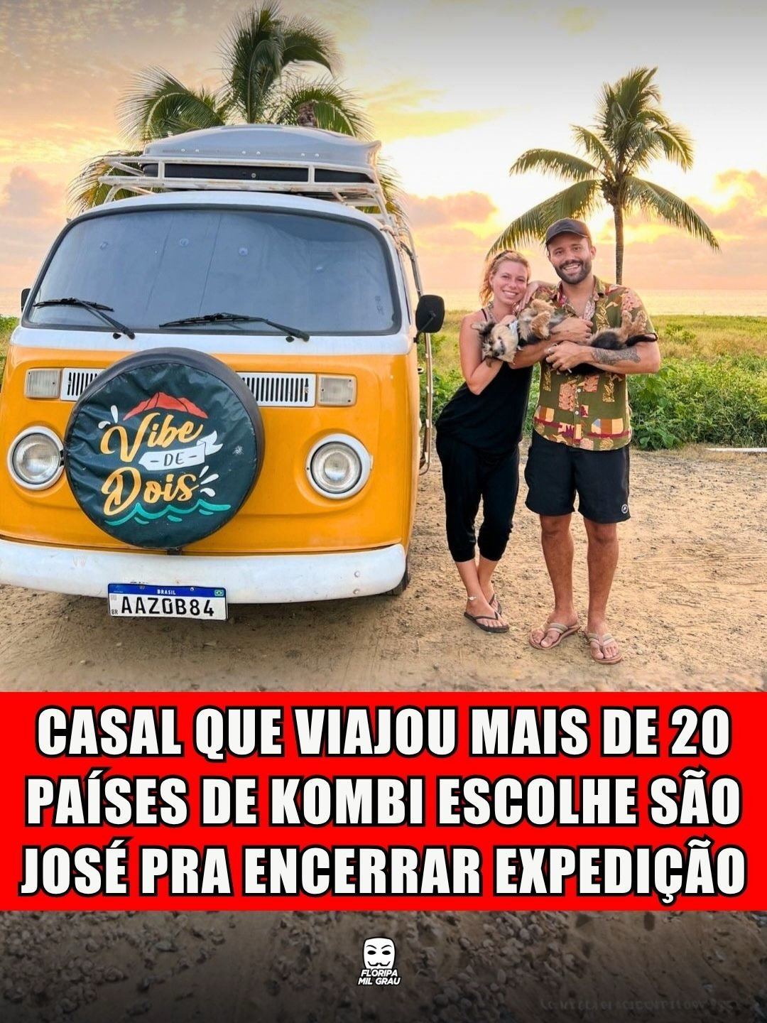 CASAL QUE VIAJOU MAIS DE 20 PAÍSES DE KOMBI ESCOLHE SÃO JOSÉ PRA ENCERRAR EXPEDIÇÃO