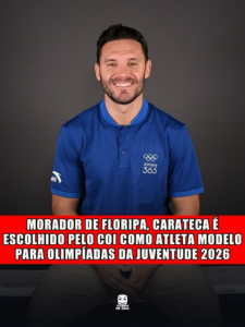 MORADOR DE FLORIPA CARATECA É ESCOLHIDO PELO COI COMO ATLETA MODELO PARA OLIMPÍADAS DA JUVENTUDE 2026
