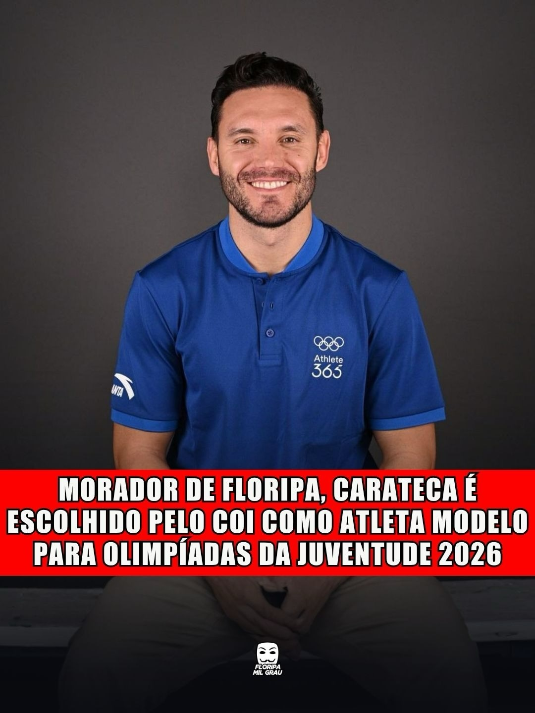 MORADOR DE FLORIPA CARATECA É ESCOLHIDO PELO COI COMO ATLETA MODELO PARA OLIMPÍADAS DA JUVENTUDE 2026