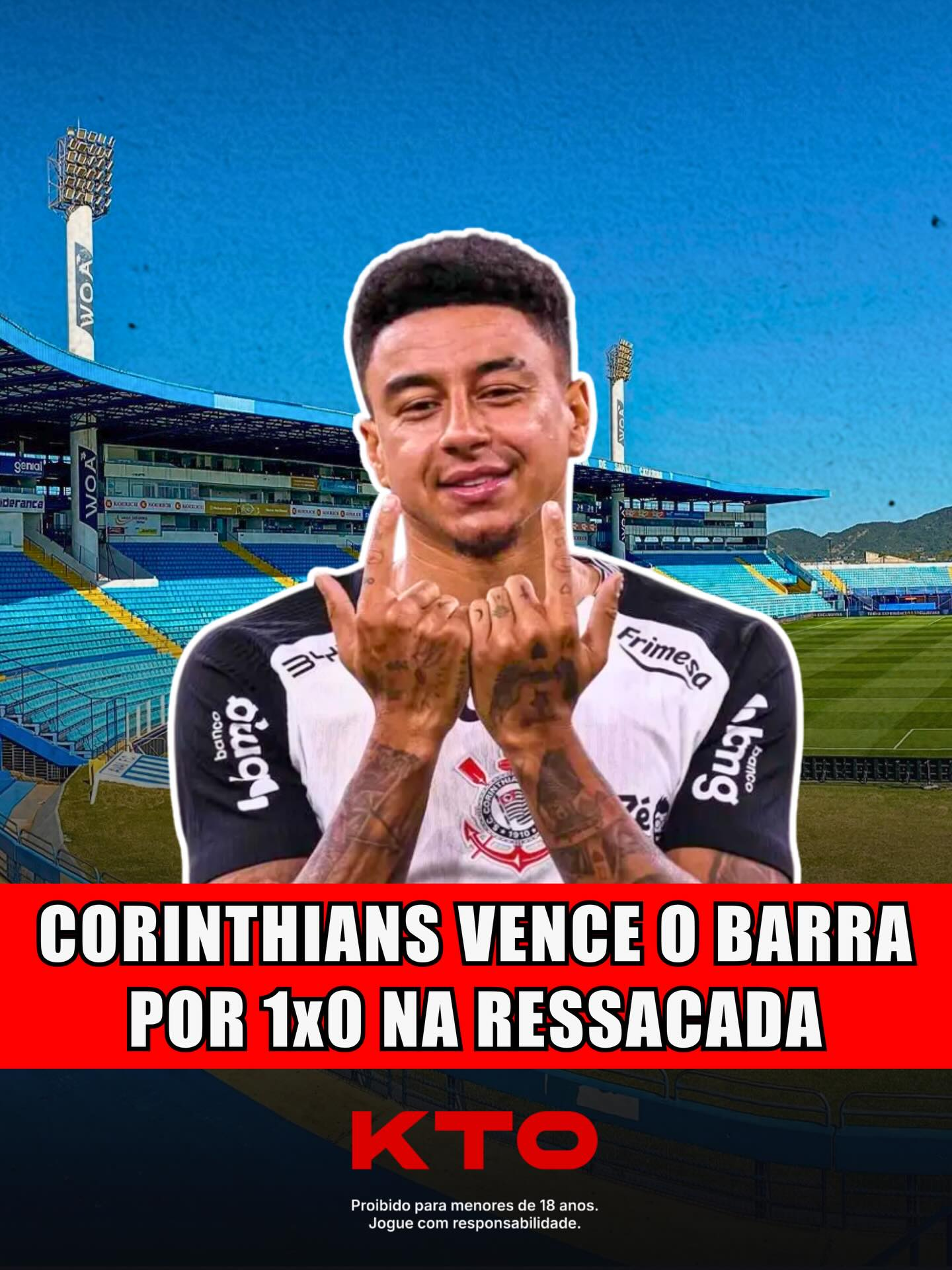 CORINTHIANS VENCE O BARRA POR 1x0 NA RESSACADA