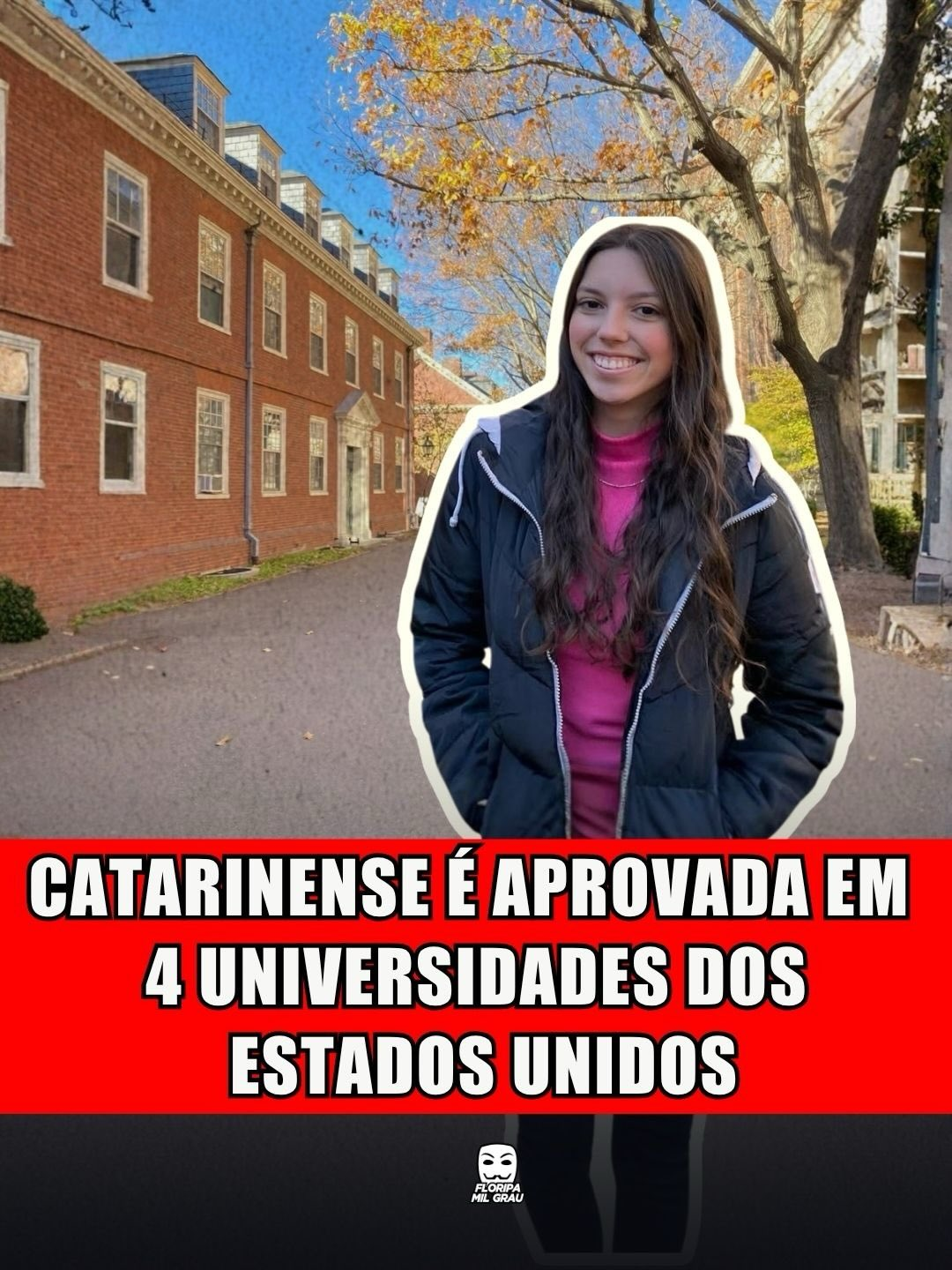 CATARINENSE É APROVADA EM 4 UNIVERSIDADES DOS ESTADOS UNIDOS