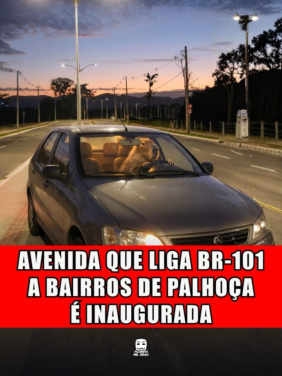 AVENIDA QUE LIGA BR-101 A BAIRROS DE PALHOÇA É INAUGURADA