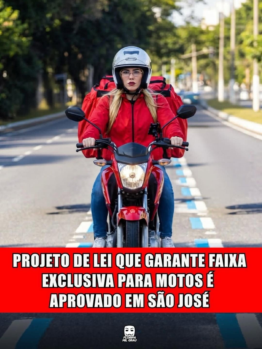 PROJETO DE LEI QUE GARANTE FAIXA EXCLUSIVA PARA MOTOS É APROVADO EM SÃO JOSÉ