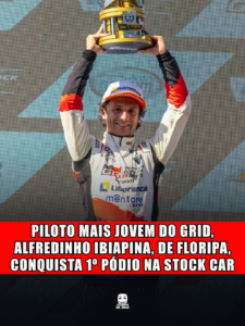 PILOTO MAIS JOVEM DO GRID, ALFREDINHO IBIAPINA, DE FLORIPA, CONQUISTA 1° PÓDIO NA STOCK CAR
