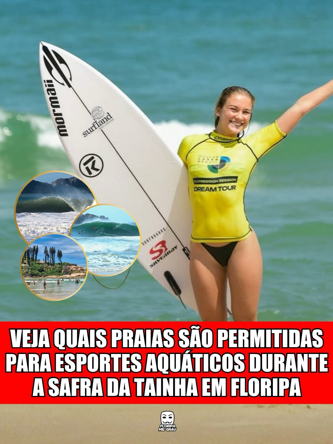 VEJA QUAIS PRAIAS SÃO PERMITIDAS PARA ESPORTES AQUÁTICOS DURANTE A SAFRA DA TAINHA EM FLORIPA