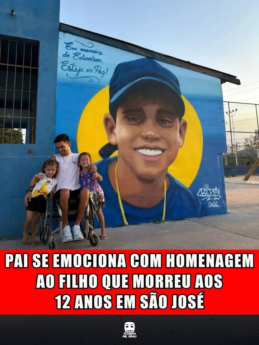 PAI SE EMOCIONA COM HOMENAGEM AO FILHO QUE MORREU AOS 12 ANOS EM SÃO JOSÉ