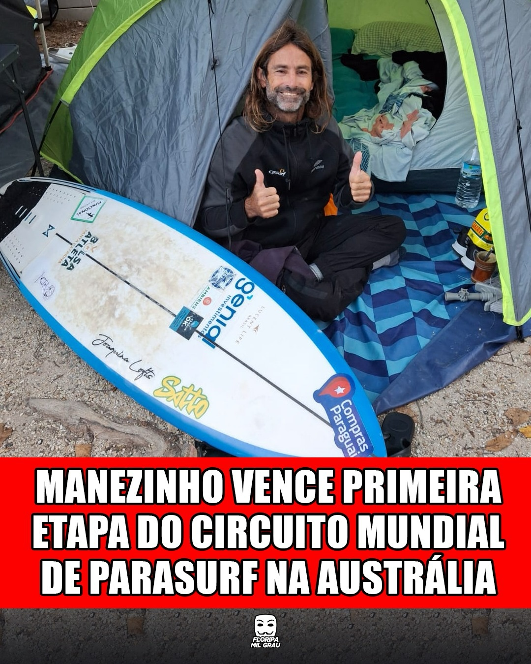 MANEZINHO VENCE PRIMEIRA ETAPA DO CIRCUITO MUNDIAL DE PARASURF NA AUSTRÁLIA