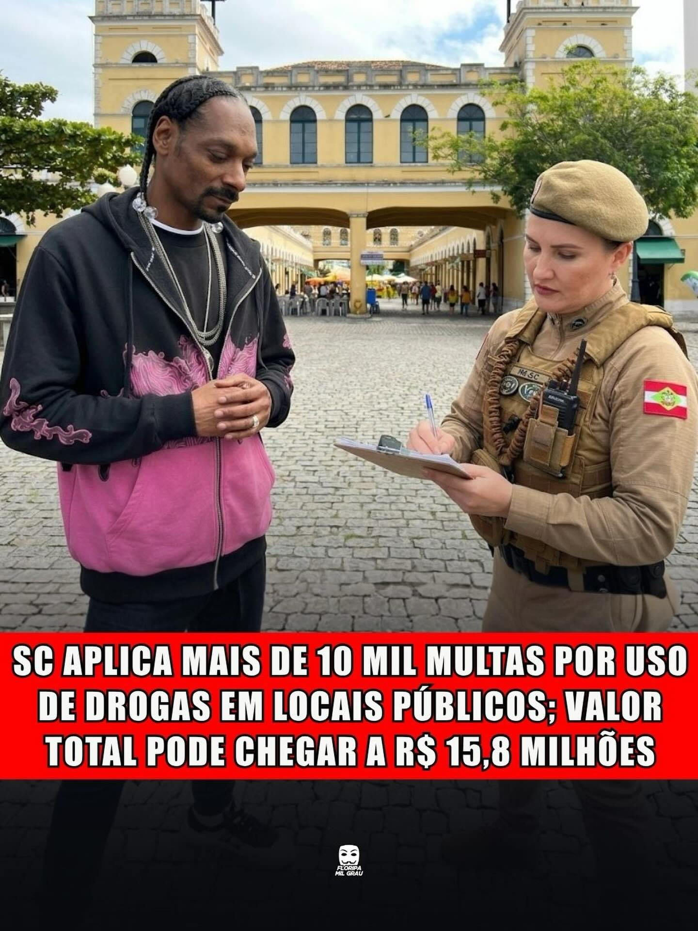 SC APLICA MAIS DE 10 MIL MULTAS POR USO DE DROGAS EM LOCAIS PÚBLICOS; VALOR TOTAL PODE CHEGAR A R$ 15,8 MILHÕES