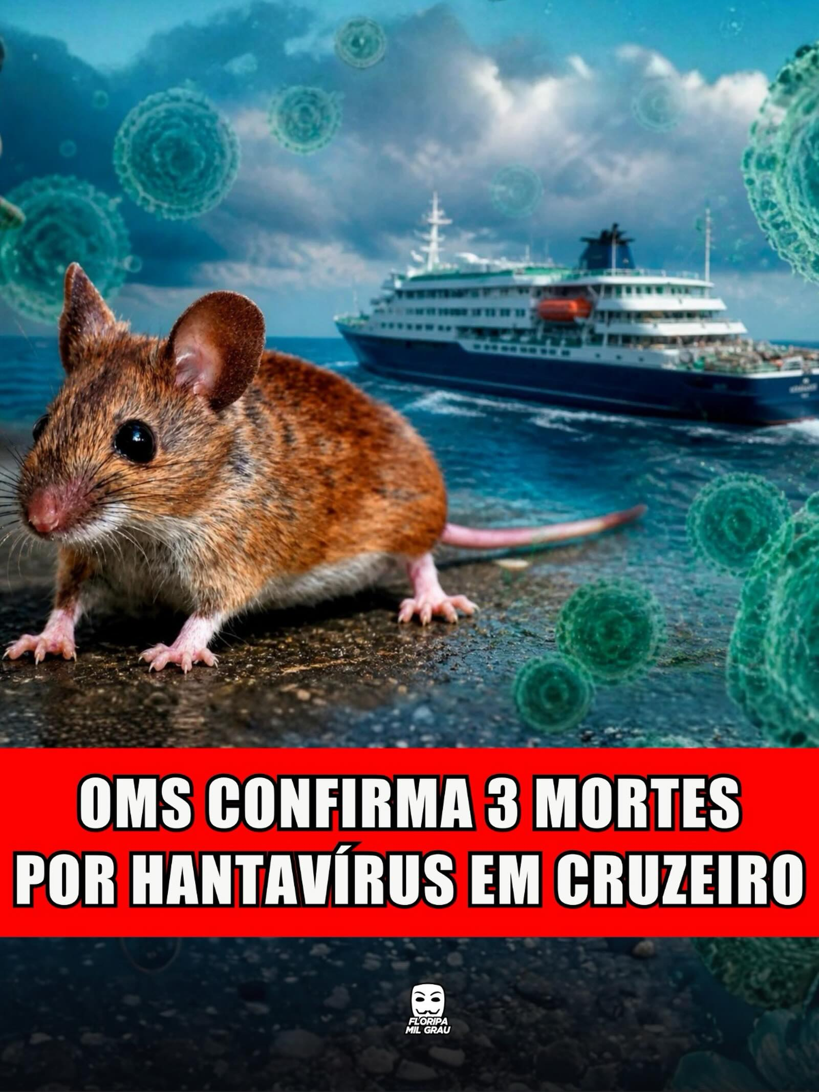 OMS CONFIRMA 3 MORTES POR HANTAVÍRUS EM CRUZEIRO