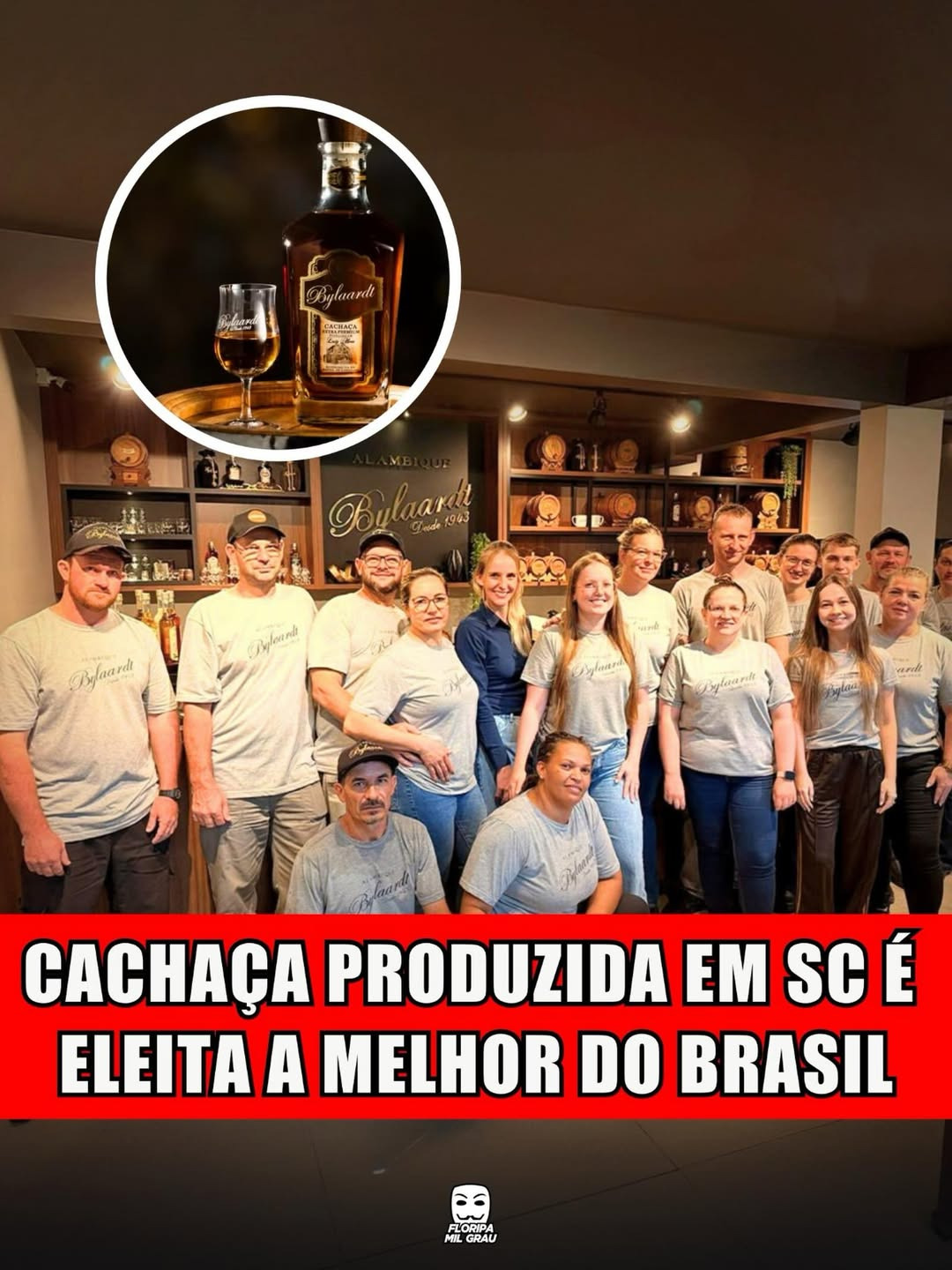 CACHAÇA PRODUZIDA EM SC É ELEITA A MELHOR DO BRASIL