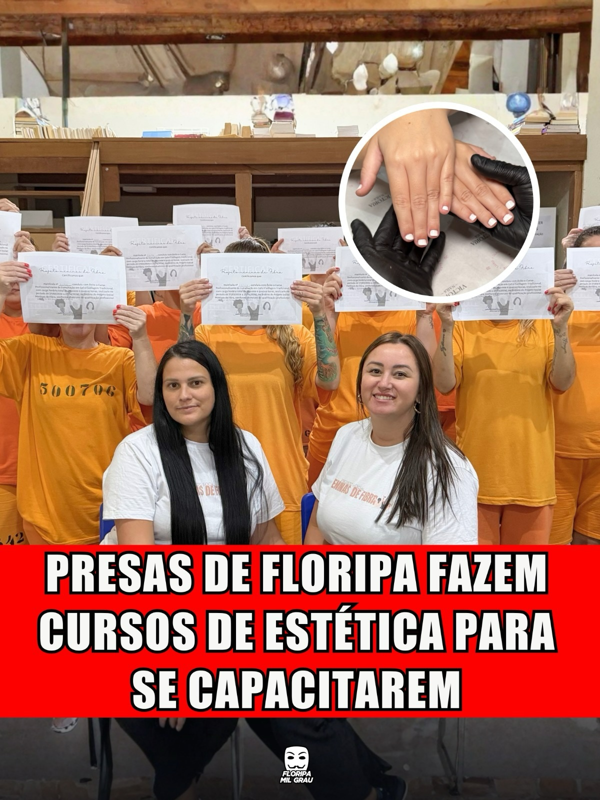 PRESAS DE FLORIPA FAZEM CURSOS DE ESTÉTICA PARA SE CAPACITAREM