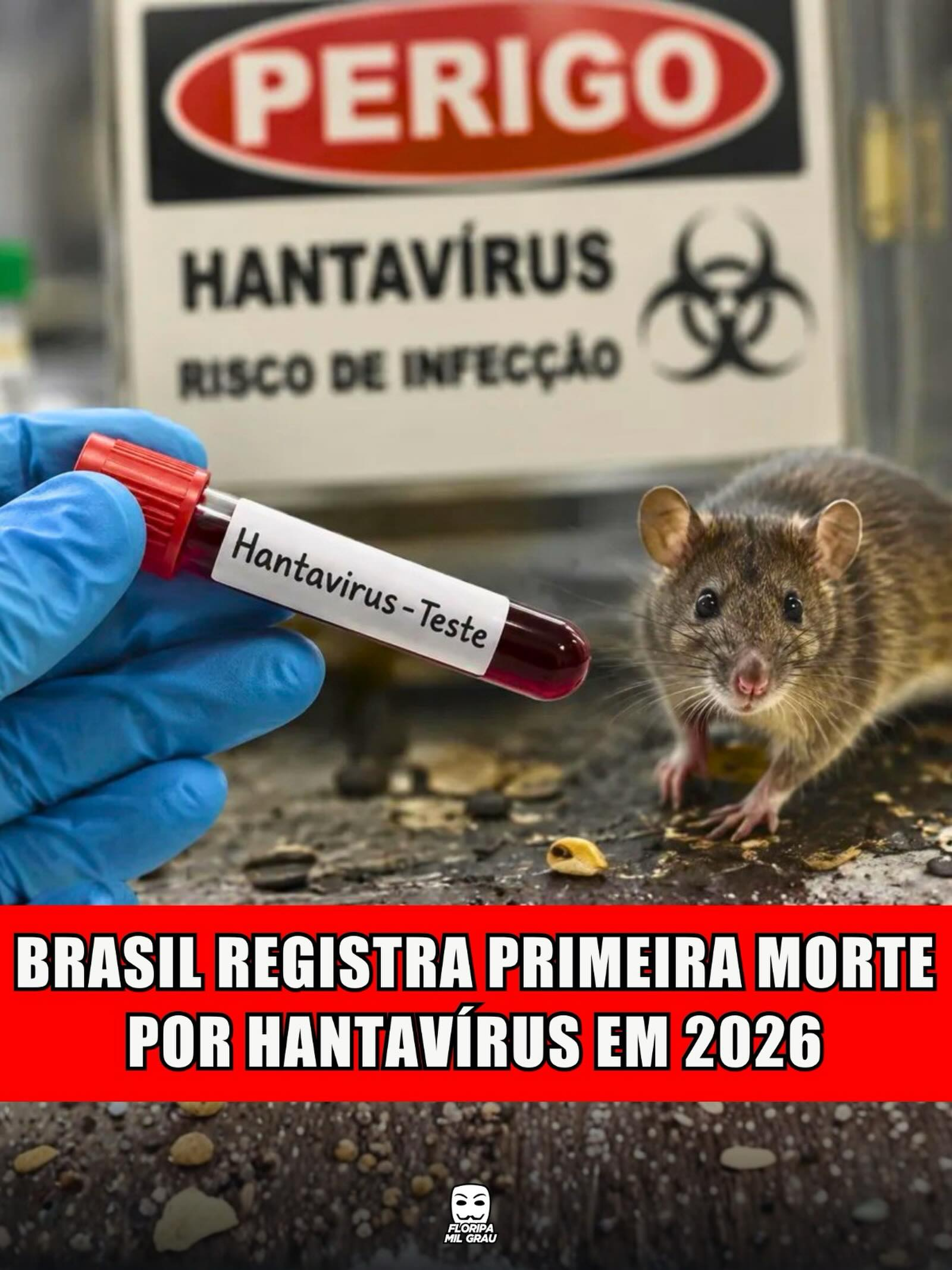 BRASIL REGISTRA PRIMEIRA MORTE POR HANTAVÍRUS EM 2026