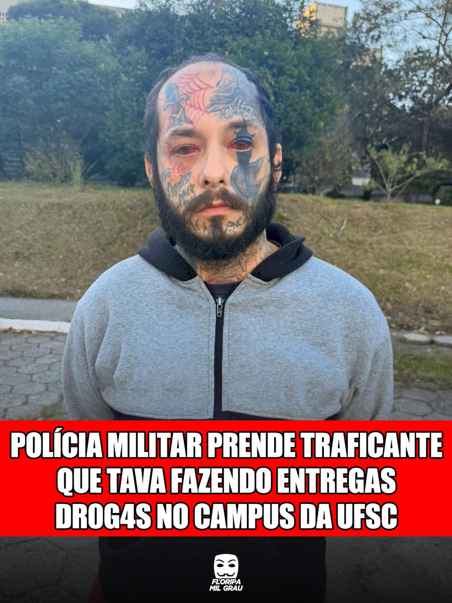 POLÍCIA MILITAR PRENDE TRAFICANTE QUE TAVA FAZENDO ENTREGAS DROGAS NO CAMPUS DA UFSC