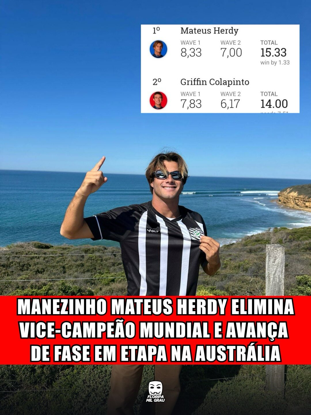MANEZINHO MATEUS HERDY ELIMINA VICE-CAMPEÃO MUNDIAL E AVANÇA DE FASE EM ETAPA NA AUSTRÁLIA