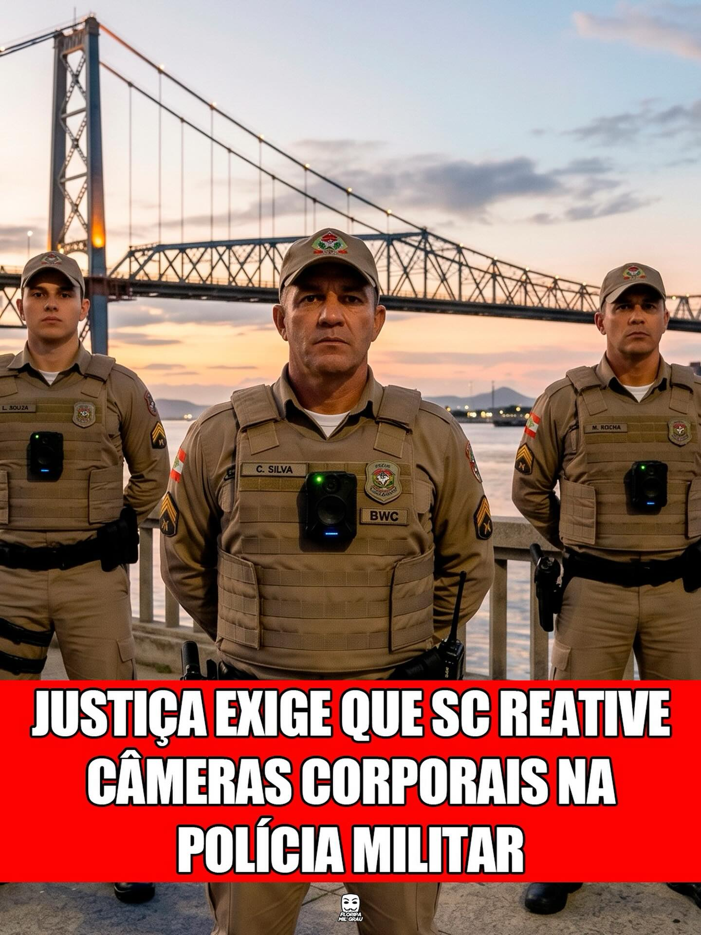JUSTIÇA EXIGE QUE SC REATIVE CÂMERAS CORPORAIS NA POLÍCIA MILITAR