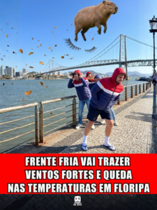 FRENTE FRIA VAI TRAZER VENTOS FORTES E QUEDA NAS TEMPERATURAS EM FLORIPA