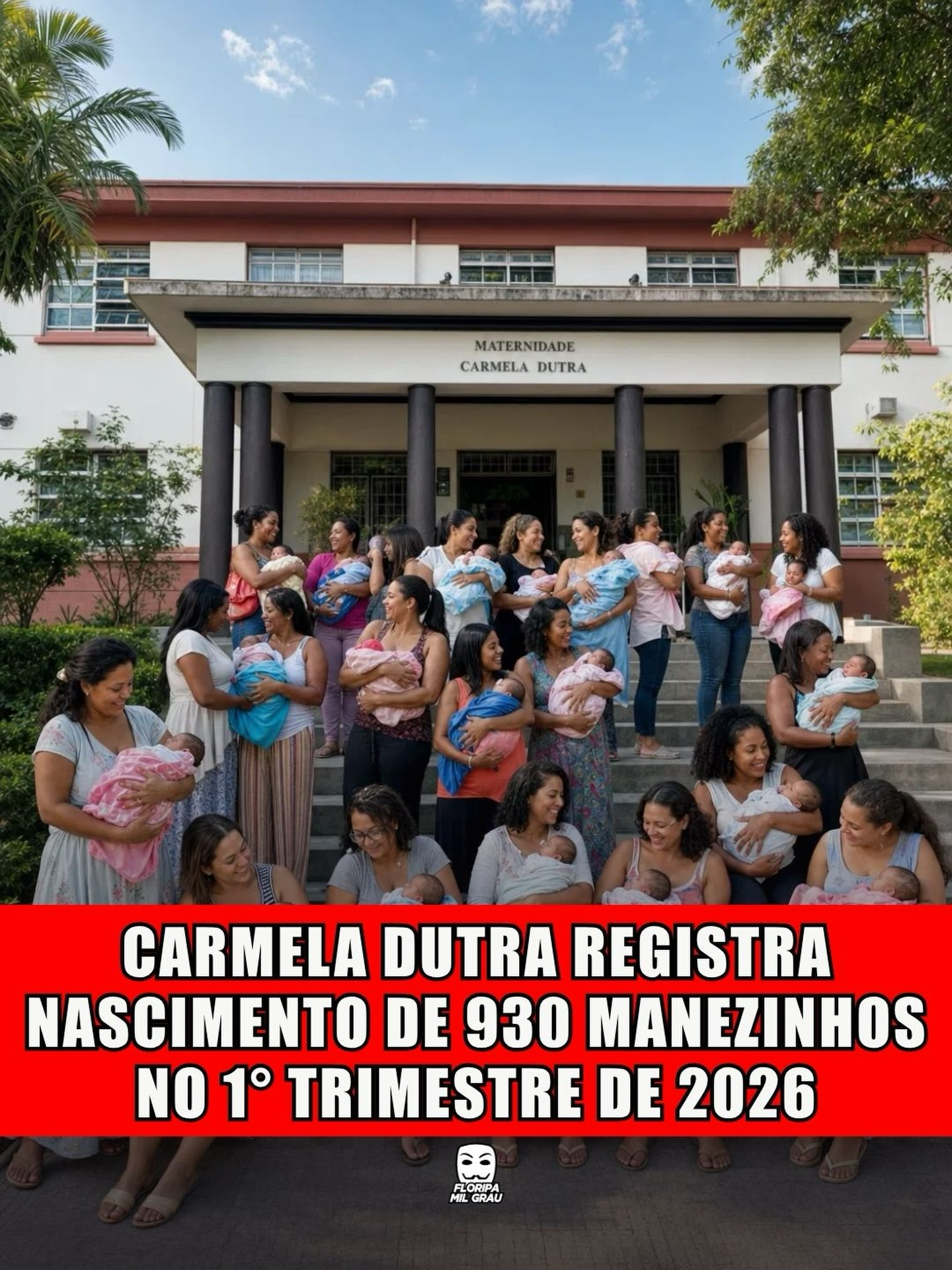 CARMELA DUTRA REGISTRA NASCIMENTO DE 930 MANEZINHOS NO 1° TRIMESTRE DE 2026