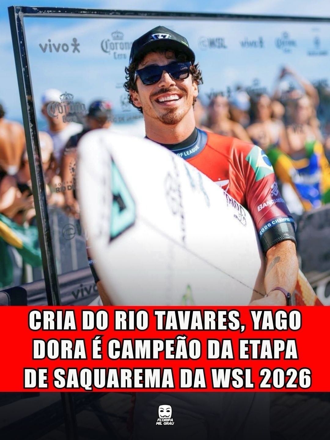 CRIA DO RIO TAVARES, YAGO DORA É CAMPEÃO DA ETAPA DE SAQUAREMA DA WSL 2026