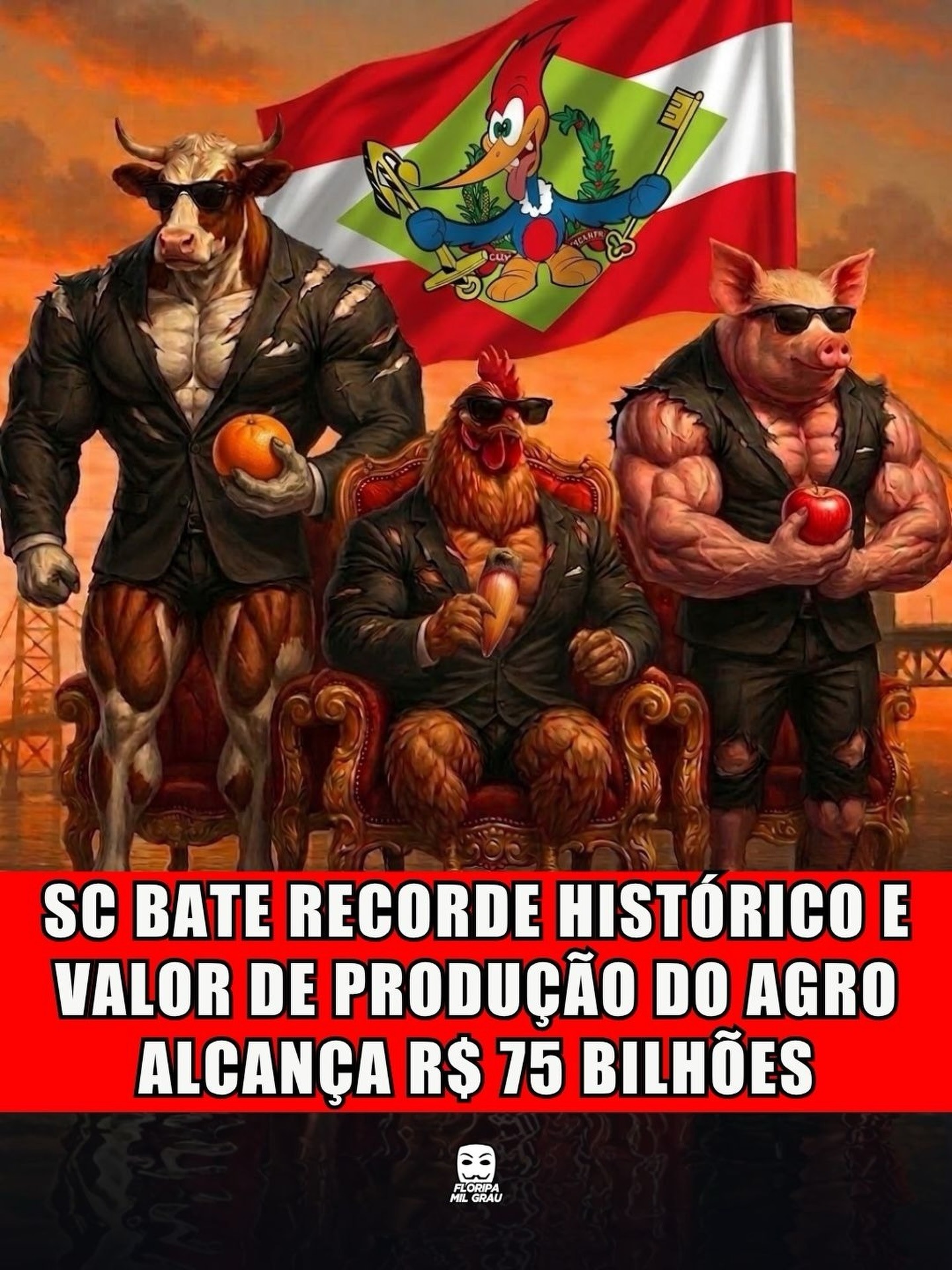 SC BATE RECORDE HISTÓRICO E VALOR DE PRODUÇÃO DO AGRO ALCANÇA R$ 75 BILHÕES