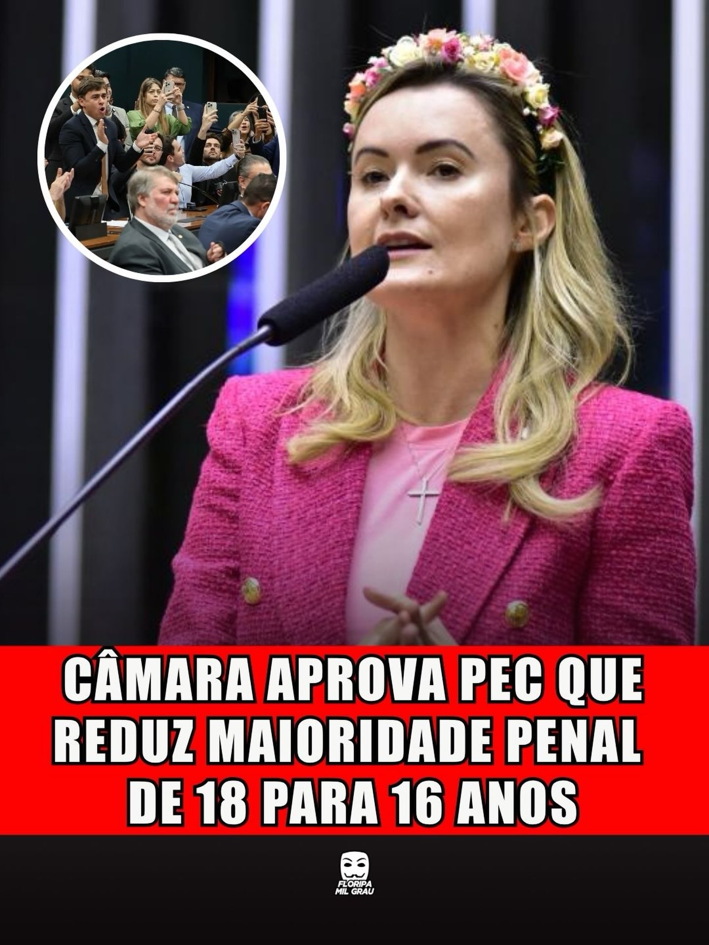 CÂMARA APROVA PEC QUE REDUZ MAIORIDADE PENAL DE 18 PARA 16 ANOS