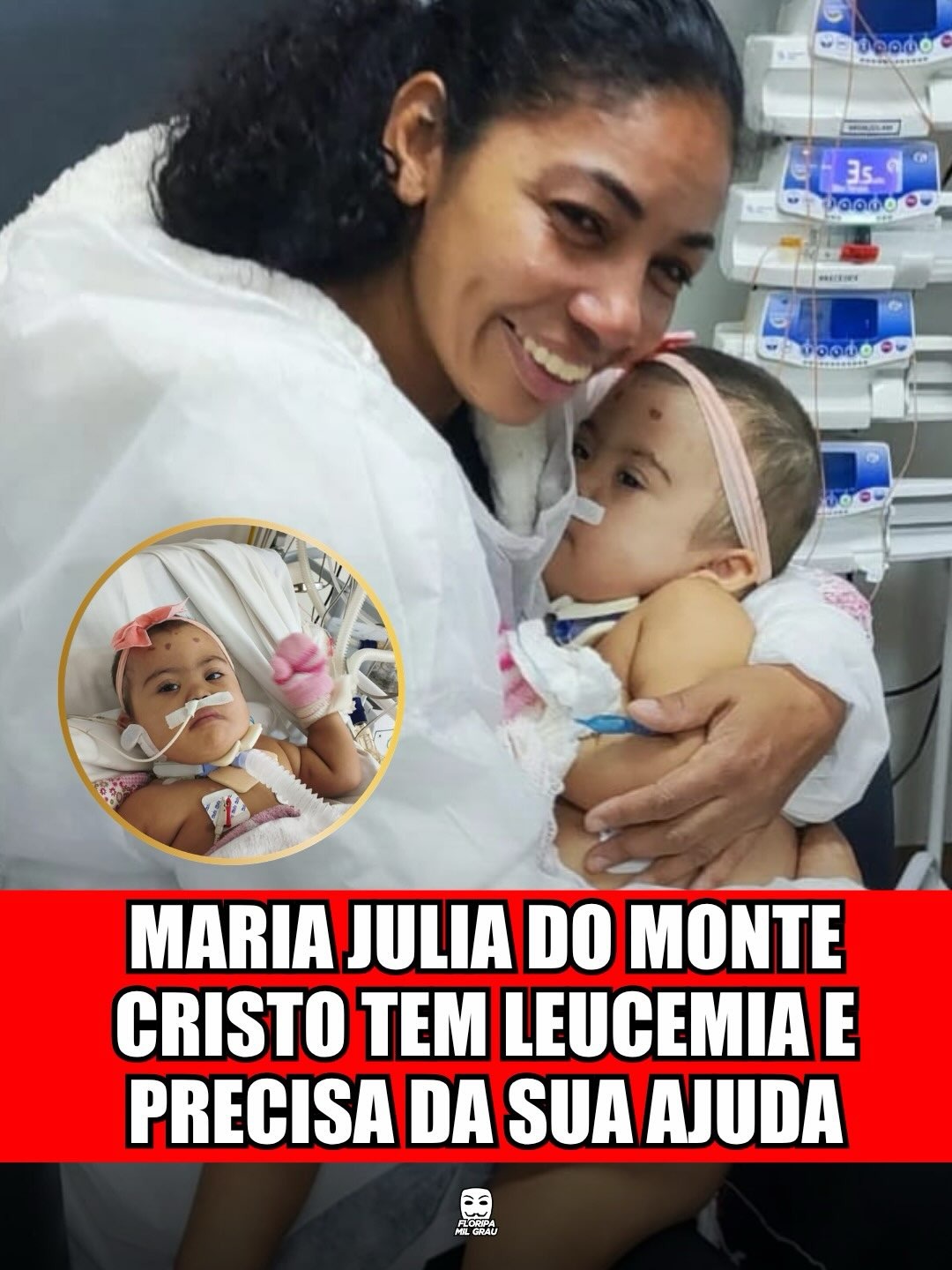 MARIA JULIA DO MONTE CRISTO TEM LEUCEMIA E PRECISA DA SUA AJUDA