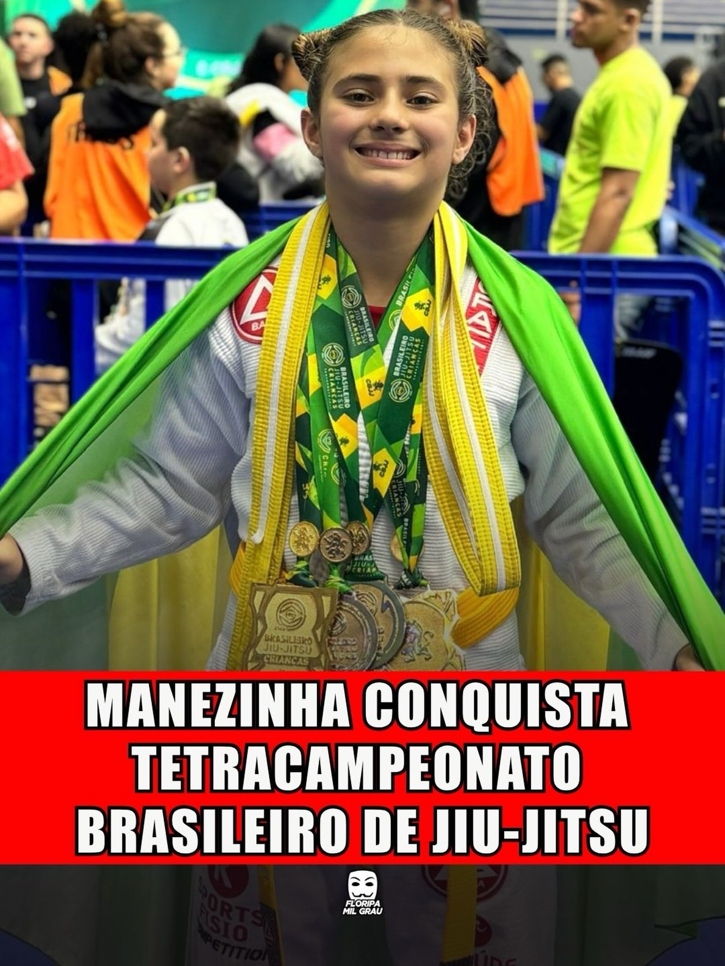 MANEZINHA CONQUISTA TETRACAMPEONATO BRASILEIRO DE JIU-JITSU