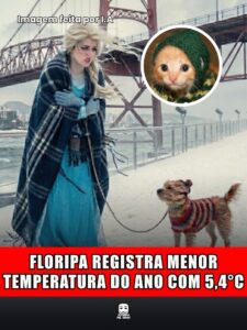FLORIPA REGISTRA MENOR TEMPERATURA DO ANO COM 5,4°C
