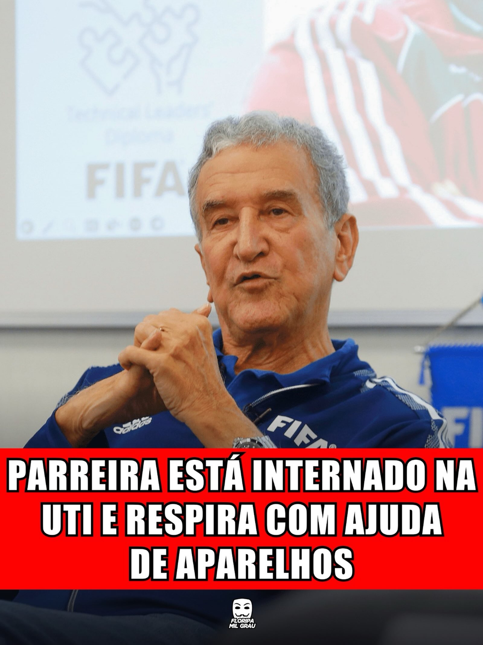 PARREIRA ESTÁ INTERNADO NA UTI E RESPIRA COM AJUDA DE APARELHOS