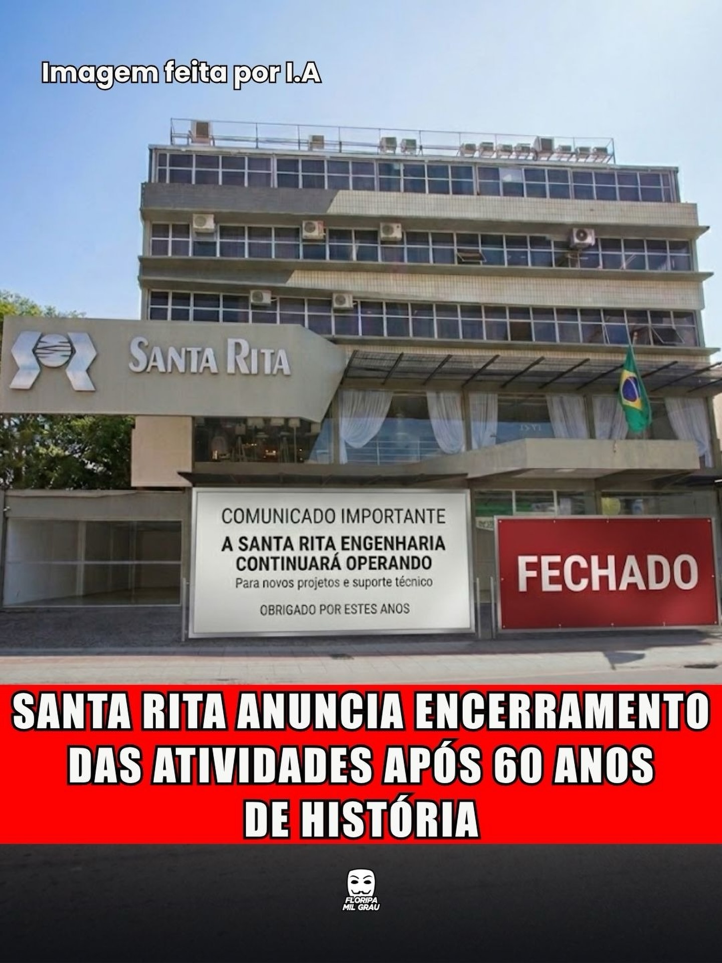 SANTA RITA ANUNCIA ENCERRAMENTO DAS ATIVIDADES APÓS 60 ANOS DE HISTÓRIA