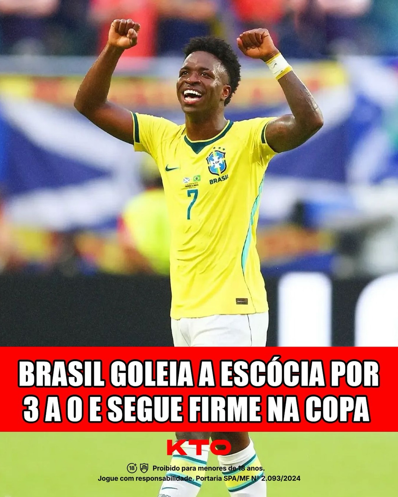 BRASIL GOLEIA A ESCÓCIA POR 3 A 0 E SEGUE FIRME NA COPA