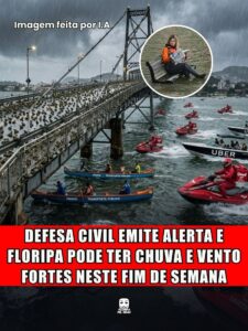 DEFESA CIVIL EMITE ALERTA E FLORIPA PODE TER CHUVA E VENTO FORTES NESTE FIM DE SEMANA