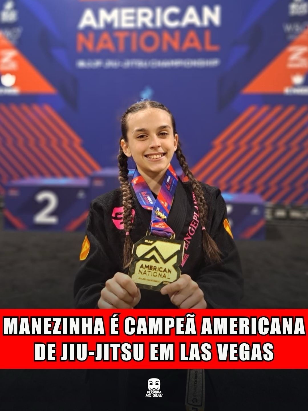 MANEZINHA É CAMPEÃ AMERICANA DE JIU-JITSU EM LAS VEGAS