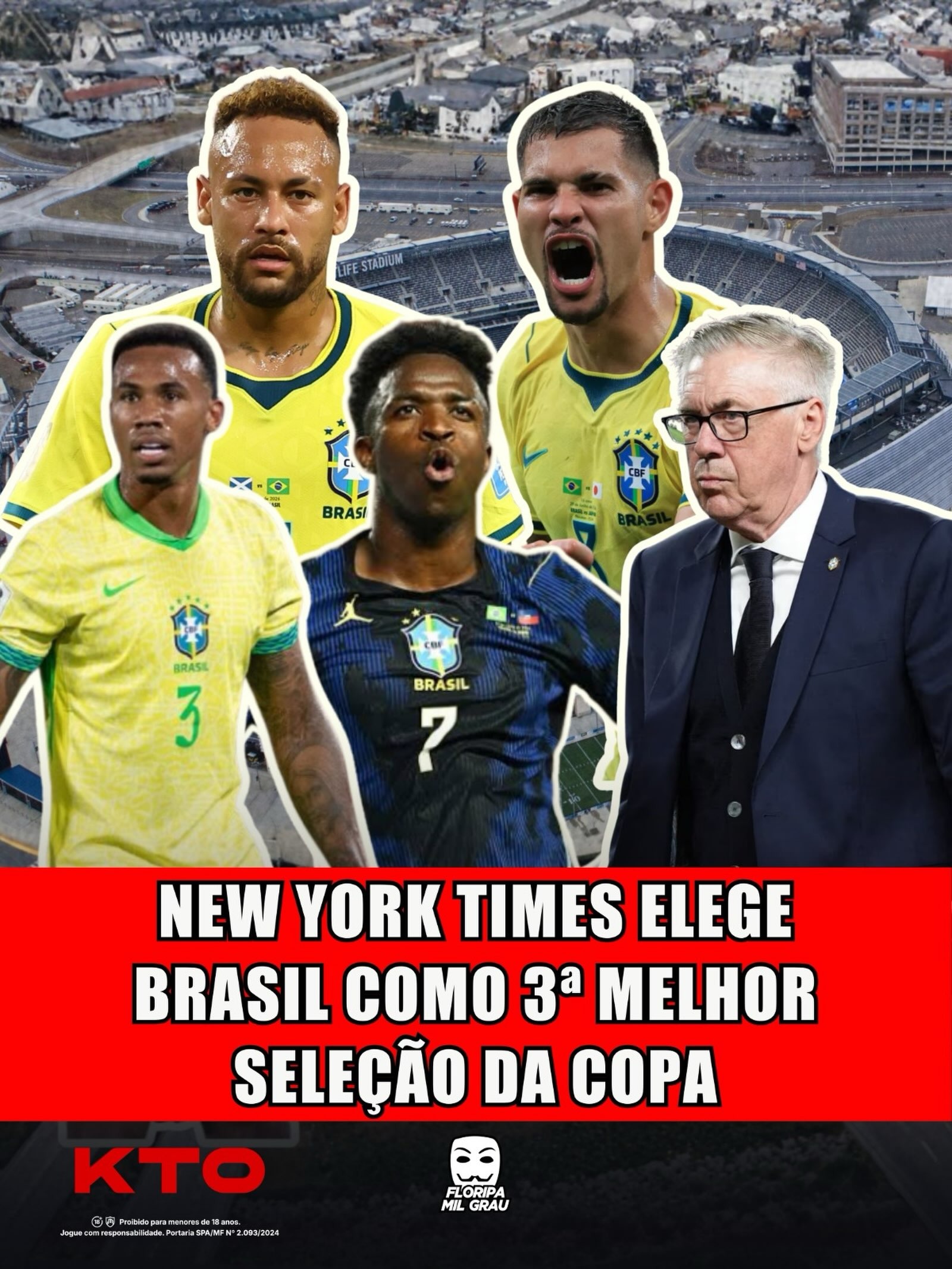 NEW YORK TIMES ELEGE BRASIL COMO 3ª MELHOR SELEÇÃO DA COPA