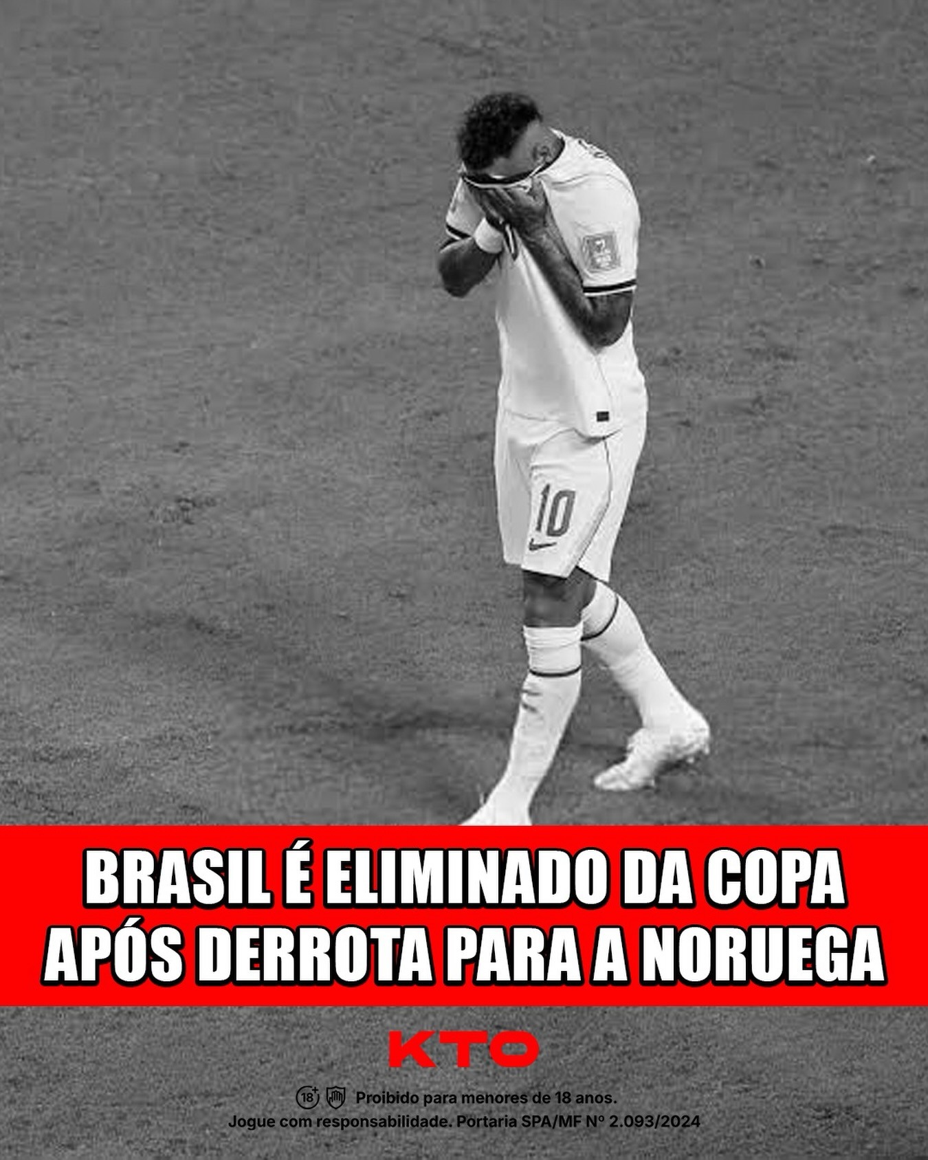 BRASIL É ELIMINADO DA COPA APÓS DERROTA PARA A NORUEGA