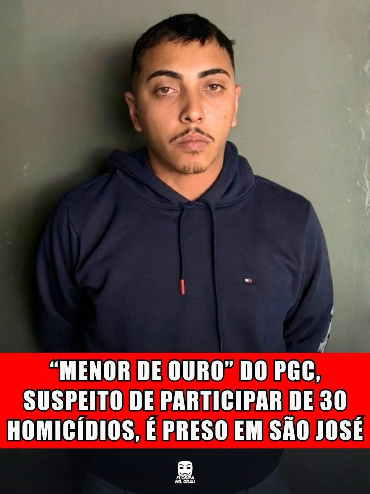 “MENOR DE OURO” DO PGC, SUSPEITO DE PARTICIPAR DE 30 HOMICÍDIOS, É PRESO EM SÃO JOSÉ