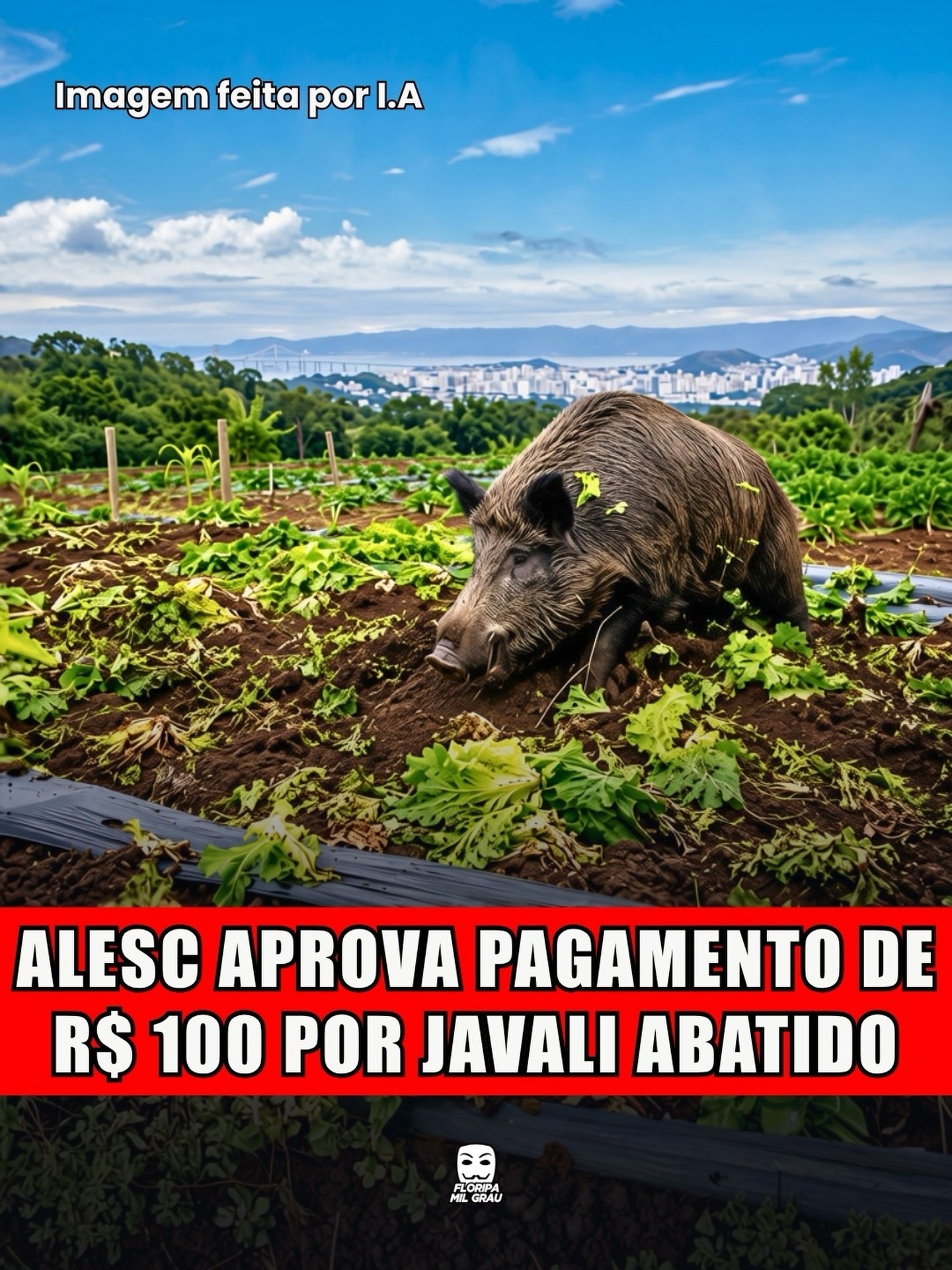 ALESC APROVA PAGAMENTO DE R$ 100 POR JAVALI ABATIDO