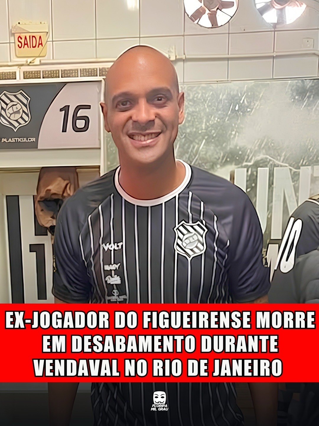 EX-JOGADOR DO FIGUEIRENSE MORRE EM DESABAMENTO DURANTE VENDAVAL NO RIO DE JANEIRO