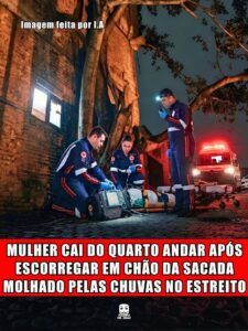 MULHER CAI DO QUARTO ANDAR APÓS ESCORREGAR EM CHÃO DA SACADA MOLHADO PELAS CHUVAS NO ESTREITO
