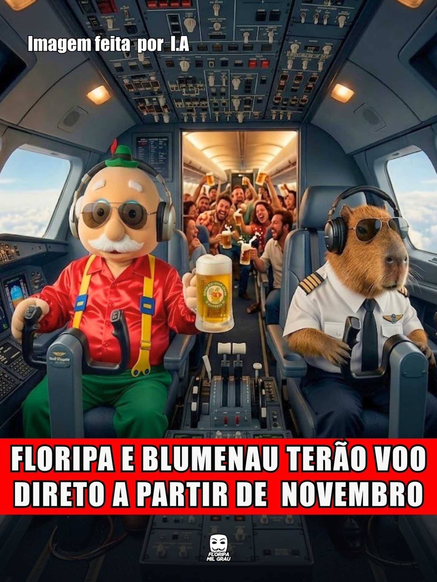 FLORIPA E BLUMENAU TERÃO VOO DIRETO A PARTIR DE NOVEMBRO