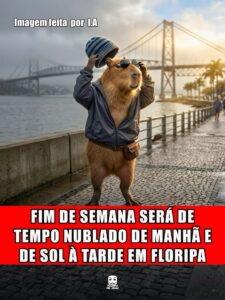 FIM DE SEMANA SERÁ DE TEMPO NUBLADO DE MANHÃ E DE SOL À TARDE EM FLORIPA