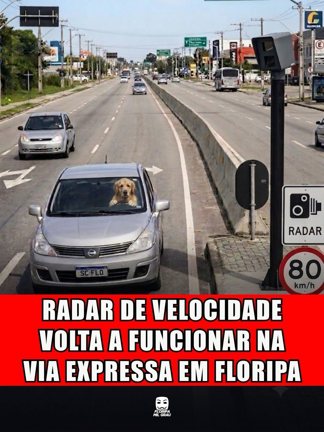 RADAR DE VELOCIDADE VOLTA A FUNCIONAR NA VIA EXPRESSA EM FLORIPA