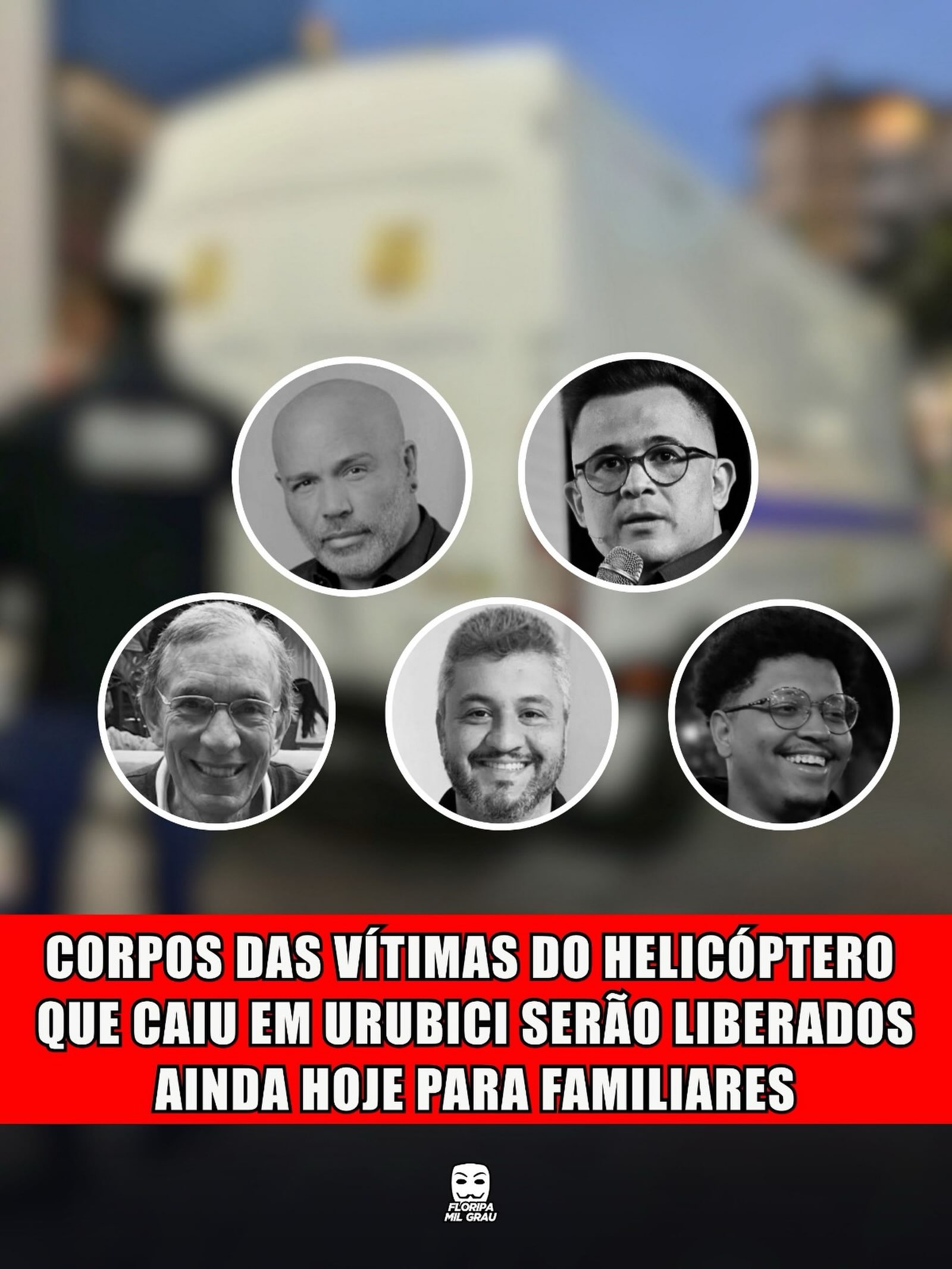 CORPOS DAS VÍTIMAS DO HELICÓPTERO QUE CAIU EM URUBICI SERÃO LIBERADOS AINDA HOJE PARA FAMILIARES