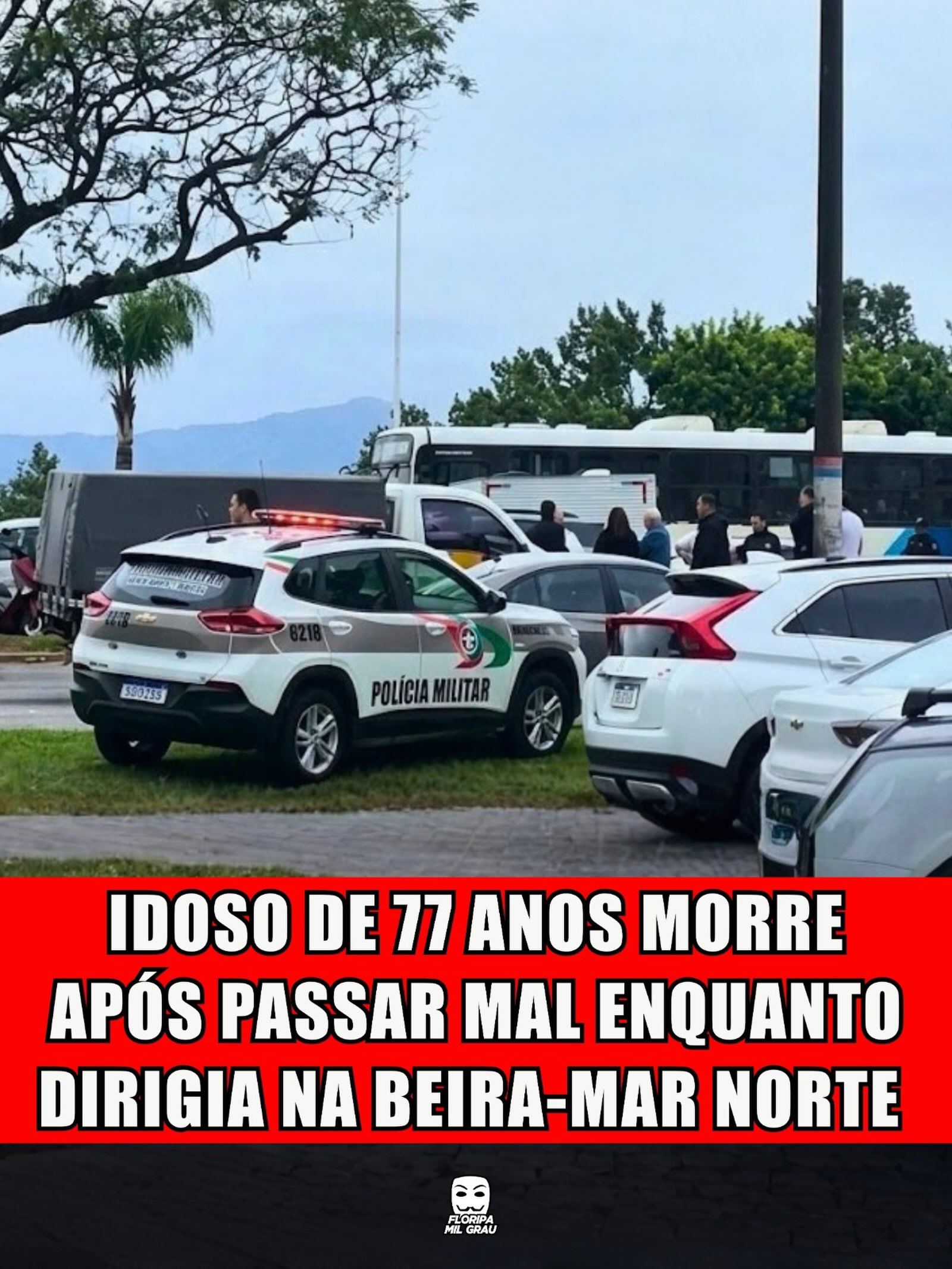IDOSO DE 77 ANOS MORRE APÓS PASSAR MAL ENQUANTO DIRIGIA NA BEIRA-MAR NORTE