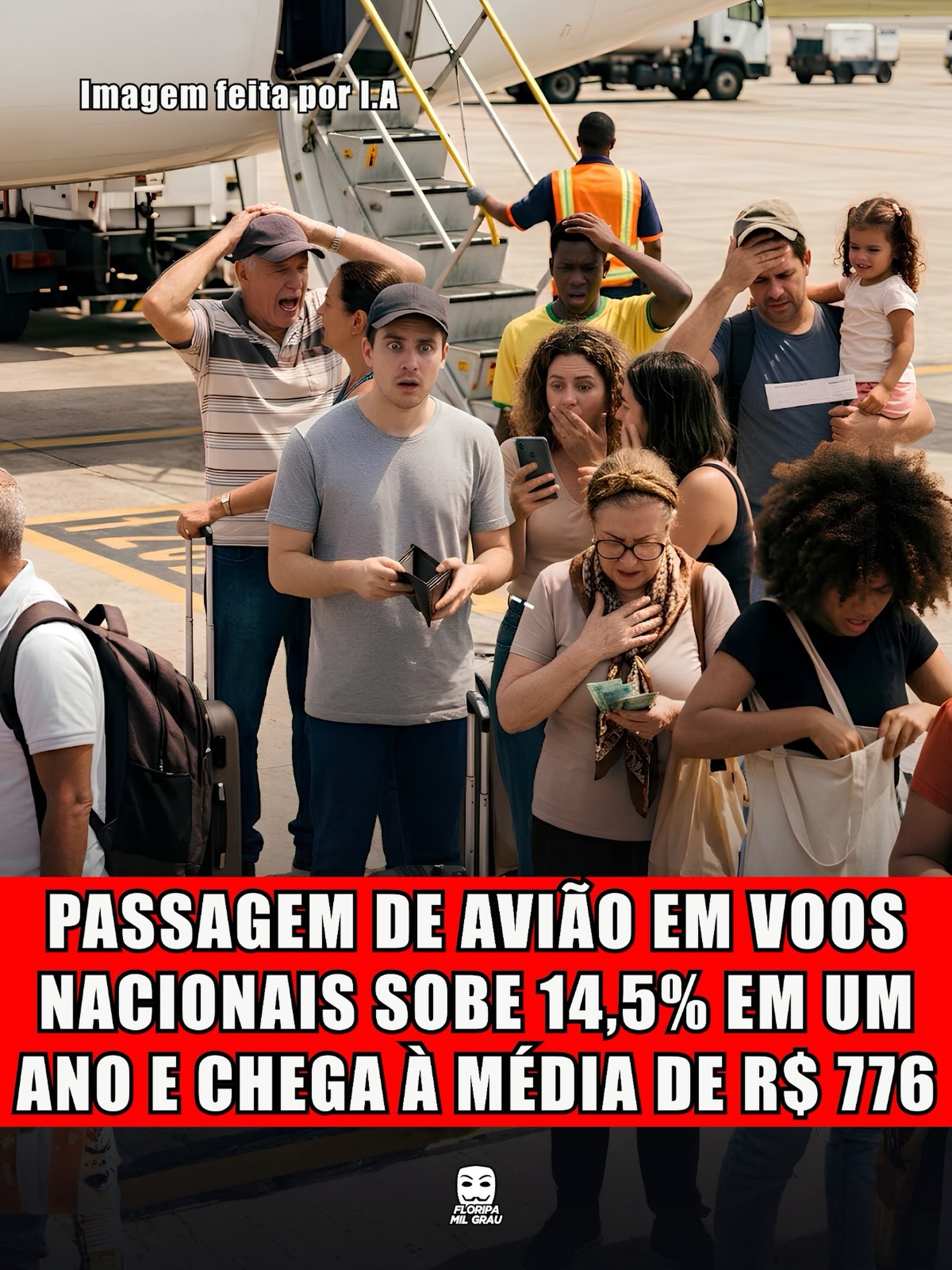 PASSAGEM DE AVIÃO EM VOOS NACIONAIS SOBE 14,5% EM UM ANO E CHEGA À MÉDIA DE R$ 776
