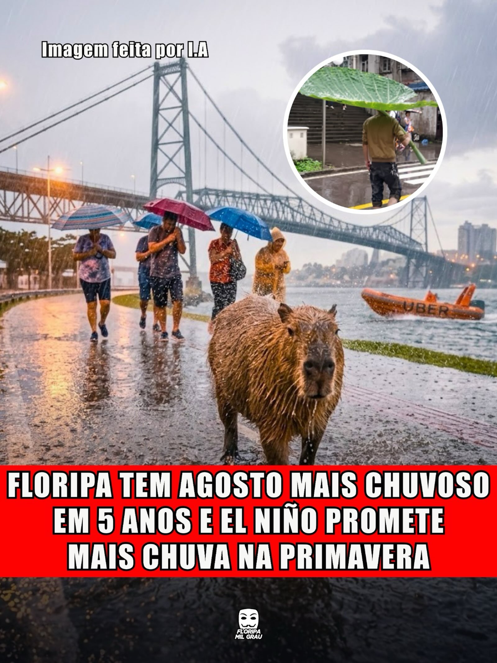 FLORIPA TEM AGOSTO MAIS CHUVOSO EM 5 ANOS E EL NIÑO PROMETE MAIS CHUVA NA PRIMAVERA