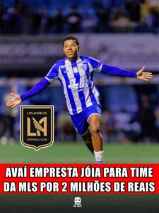 AVAÍ EMPRESTA JÓIA PARA TIME DA MLS POR 2 MILHÕES DE REAIS